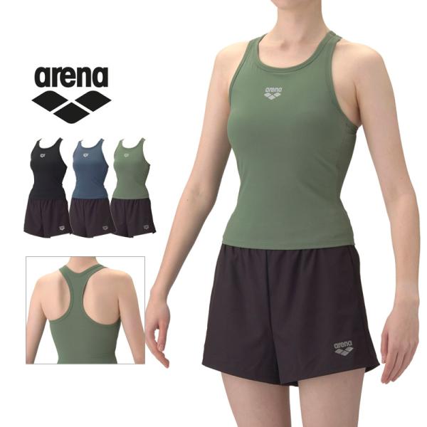 フィットネス水着 レディース arena アリーナ フィットネスセパレーツ アリーナエッセンス セパレート 体型カバー 水泳 AS6SWF49L M L O 送料無料 返品交換不可