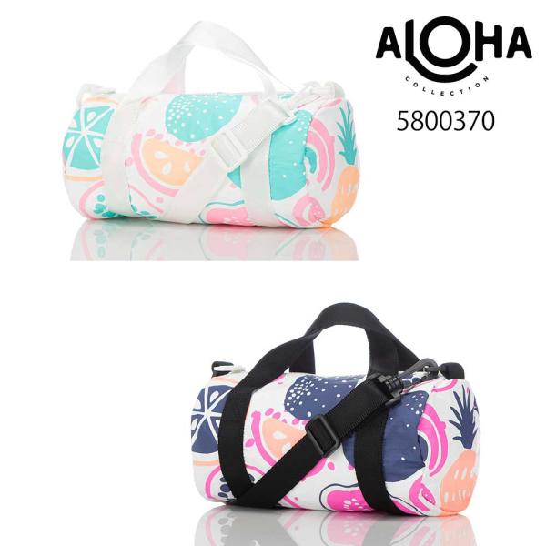 限定品ALOHA Collection ボストンバッグ オレンジ 紫 パターン 限定品