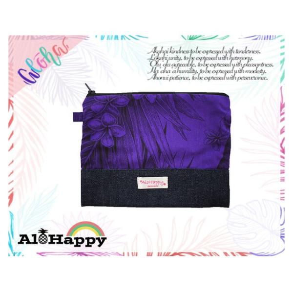 【商品名】ハワイアン通帳ポーチ ブルー AH20-TPK-04【商品説明】・ハワイアン生地の通帳ポーチ・お薬手帳や家計簿入れとしても♪・洗えるので衛生的・ギフトにも喜ばれます・ラッピング無料■素材 底面部分：デニム生地ポリエステル65％コッ...