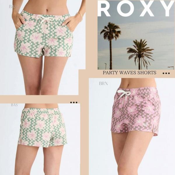 ロキシー ボードショーツ レディース 通販 新作 人気 水着 女性 かわいい ギフト プレゼント 海ハイビスカス柄 花柄 綿 緑 ピンク M L ROXY RBS251021