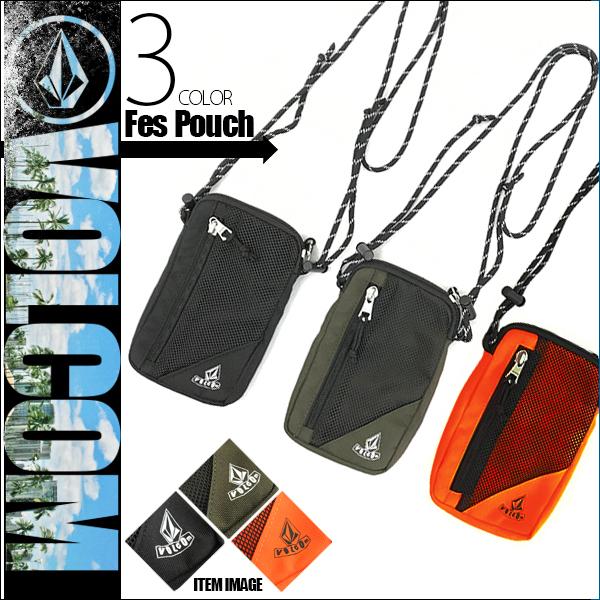 ボルコム ミニポーチ ミニショルダーバッグ 黒 オリーブ オレンジ 人気ブランド 可愛い 選べる3色 VOLCOM VLCM Fes Pouch 通販 D65219JB