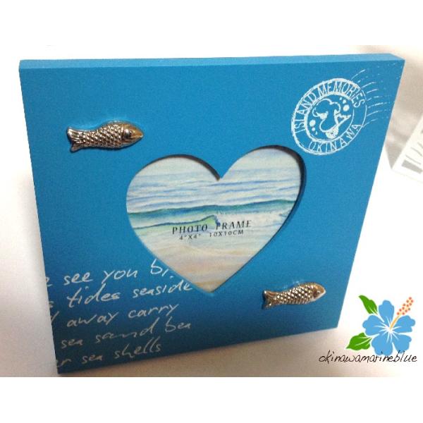 �n�[�g�@okinawa �@�쓇�G�݁@�u���[�@marineblue���C�@��fish�t���[���@�@�V��