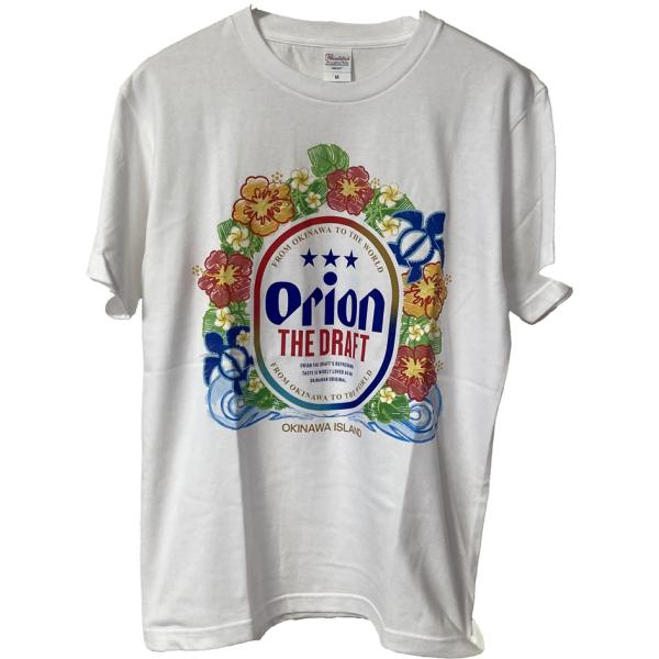 オリオンビールTシャツ オリオン　ハイビスカス Ｔシャツ　ホワイト　綿100% orion 正規品