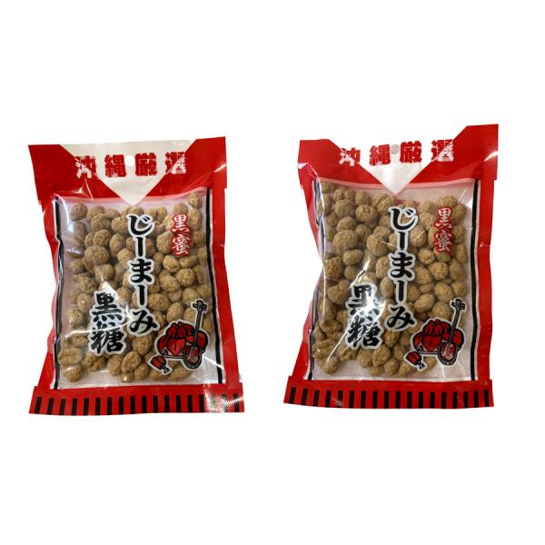 南国沖縄　昔から伝わる製法によってピーナッツ風味の味わいに仕上げましたピーナツのカリッとした歯ごたえと黒糖と黒蜜がgood!原材料 ピーナツ、粗糖（沖縄産）水飴、糖蜜、黒糖（沖縄産）内容量 160g×２袋保存方法 直射日光や高温多湿の場所を...