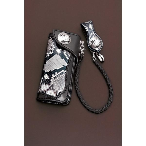 肉厚 ビーズ屋公ちゃん。 サドルウォレット Fタイプ フルカスタム パイソン 肉厚 ビーズ屋公ちゃん。 サドルウォレット Fタイプ フルカスタム パイソン