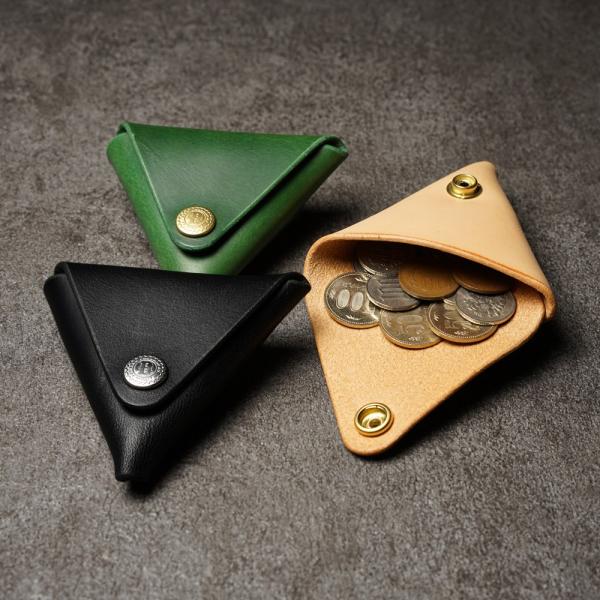三角小銭入れ ブッテーロ　ミニ財布 ミニウォレット コンパクトウォレット ミニマムウォレット ミニマリスト 本革 ハンドメイド 日本製