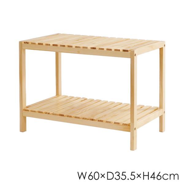 [キーワード]ウッドラック 2段 飾り棚 オープンシェルフ 北欧風 オープンラック ラック 木製 収納棚 シンプル マルチラック