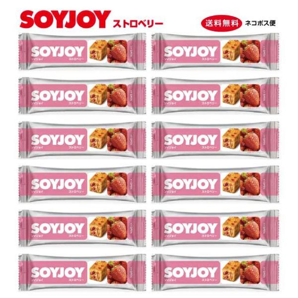 商品名：SOYJOY（ソイジョイ）ストロベリー内容量：１本30ｇ×12本原材料名：大豆粉（国内製造、遺伝子組換えでない）、レーズン、マーガリン、ストロベリー加工品、卵、ココナッツ、難消化性デキストリン、パインアップル加工品、クランベリー加工...