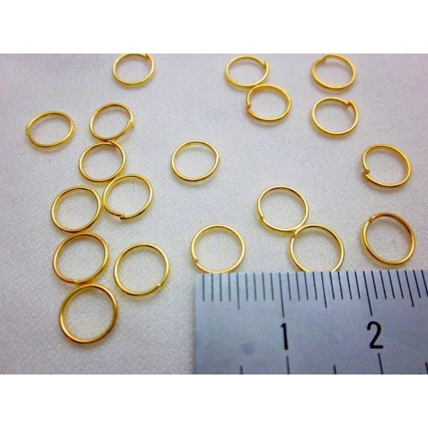 アクセサリー マルカン 丸カン リング ゴールド 6mm 100個 メタルパーツ 素材 ハンドメイド ビーズクラブ