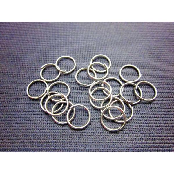 アクセサリー マルカン 丸カン リング シルバー 8mm 100個 メタルパーツ 素材 ハンドメイド ビーズクラブ