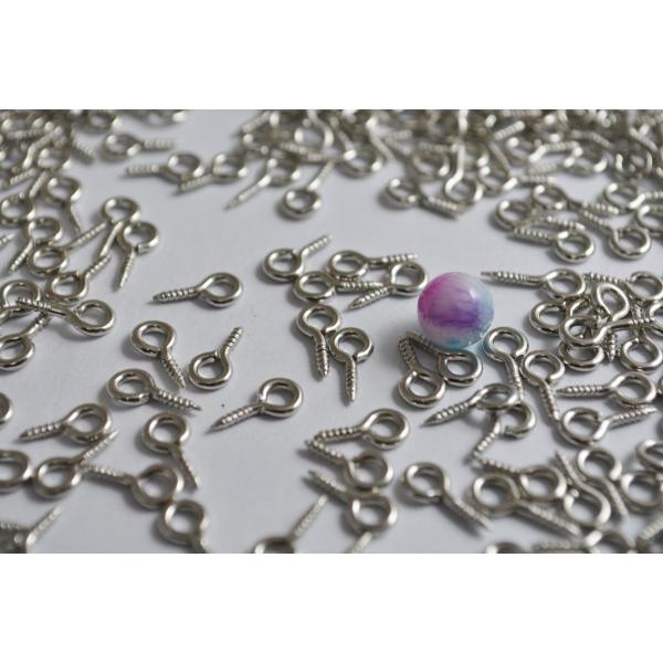 ビーズクラブ ヒートン 小 銀 留め具 8mm 50個 : ビーズクラブ - 通販