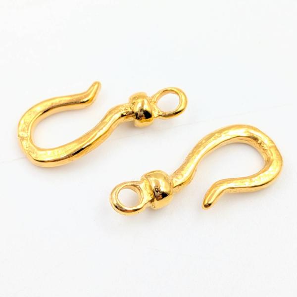 ビーズクラブ フック クラスプ 留め金 ゴールド 20個 13mm ネックレス