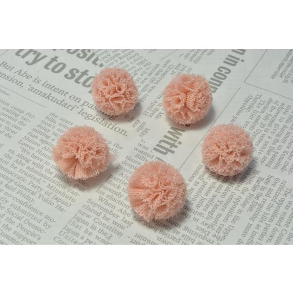 ビーズクラブ 2個 レースメッシュボールミニ フラミンゴピンク 16mm  