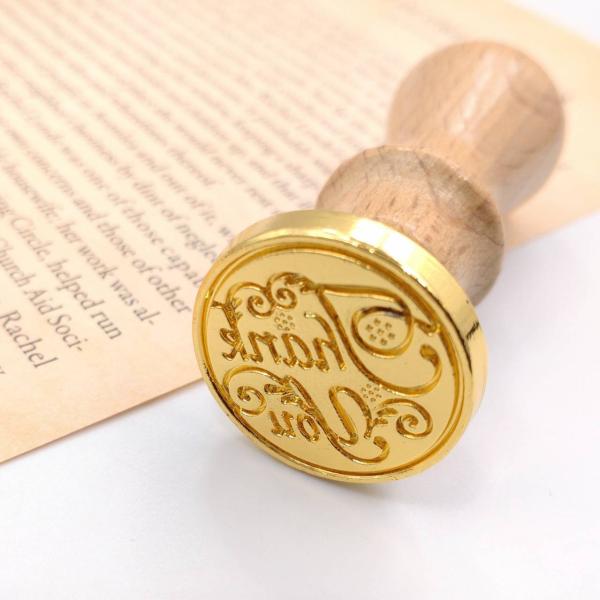 シーリングワックス スタンプヘッド 「D」 Thank you 25mm 1個