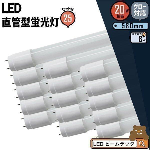 LED蛍光灯 20w形 58cm 25本セット ベースライト 昼白色 LTG20YT--25