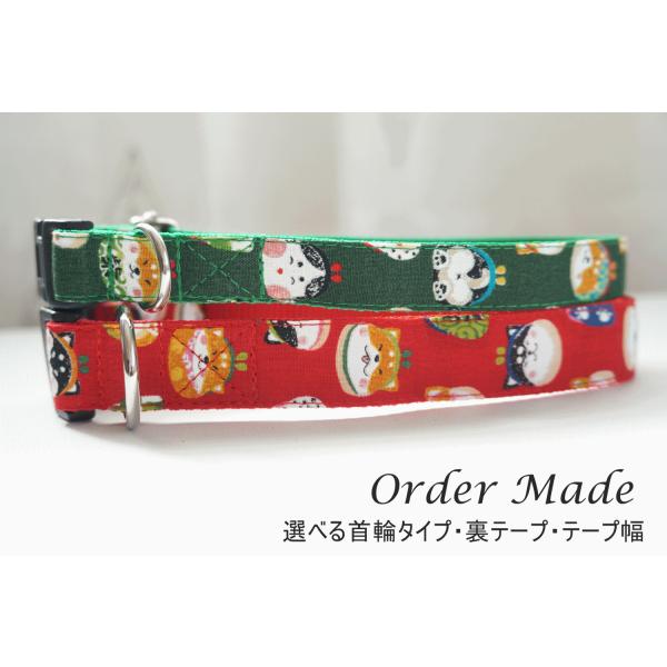 犬用首輪／ハーネス　柴犬のがま口（全２色）　オーダーメイド品　子犬　小型犬　中型犬　しばいぬ　和柄　和風　シバイヌ　１５ｍｍ／２０mm幅