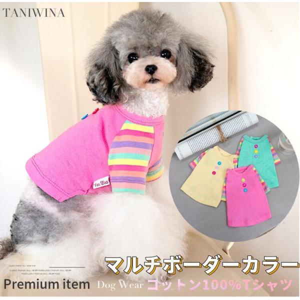 犬服　マルチボーダーＴシャツ　犬ボーダーウェア　ペット服 121w04s_01.jpg
