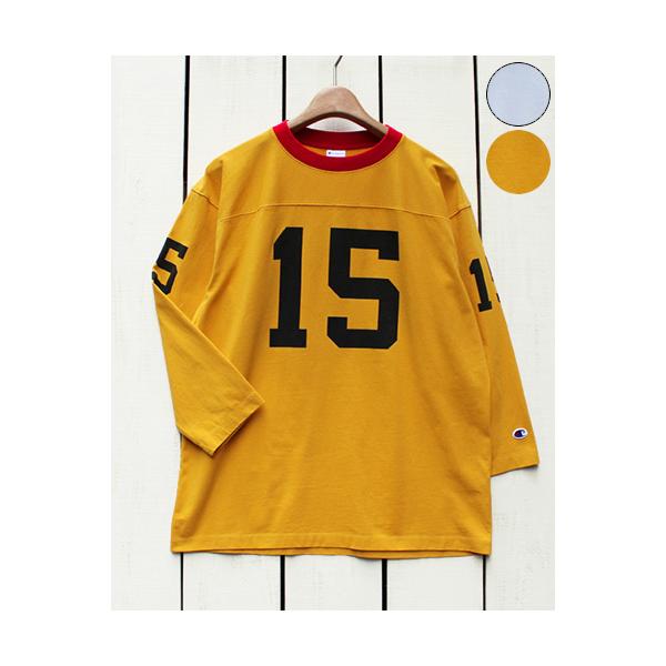 Champion チャンピオン フットボールT USA製　ヴィンテージ 七分袖 Champion/チャンピオン】フットボール 7分袖 Tシャツ（3color）