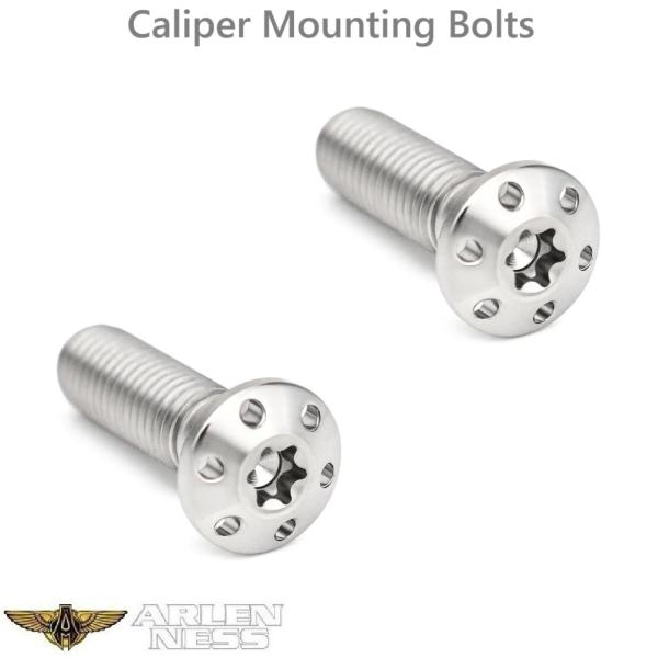 ARLEN NESS・HOLESHOT・チタン キャリパーボルト・ポリッシュTitanium Brake Caliper Mounting Boltsアレンネスブレーキキャリパー取り付けボルトは、チタン無垢材からCNC加工されています。CN...
