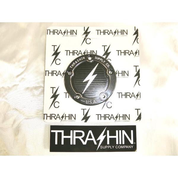 THRASHIN SUPPLY・ツインカム・DISHD ポイントカバー・ブラック　0940-1717・TSC-3026-4　ハーレー