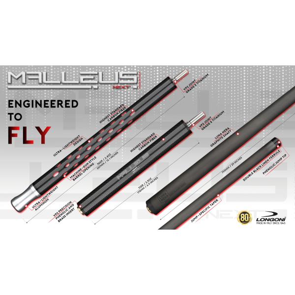 POOL CUE LONGONI MALLEUS NEXT - JUMP CUES ロンゴーニ ビリヤード