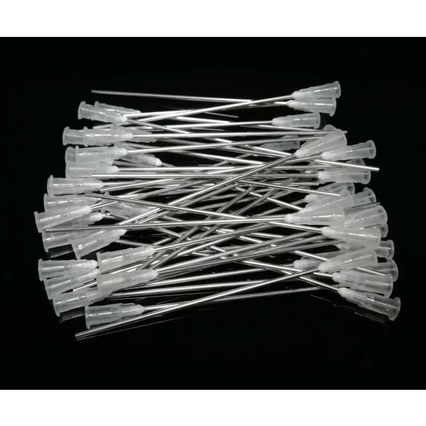 シリンジ交換用ニードル ・プリンターの補充インク用・実験・工作用・化粧品、香水の詰め替え用・エアー抜きなど用途はさまざま！《セット内容》ニードル（針）・・・50本《サイズ》長さ・・・全長約100mm（金属部分は約82mm）差し込み部内径・・...