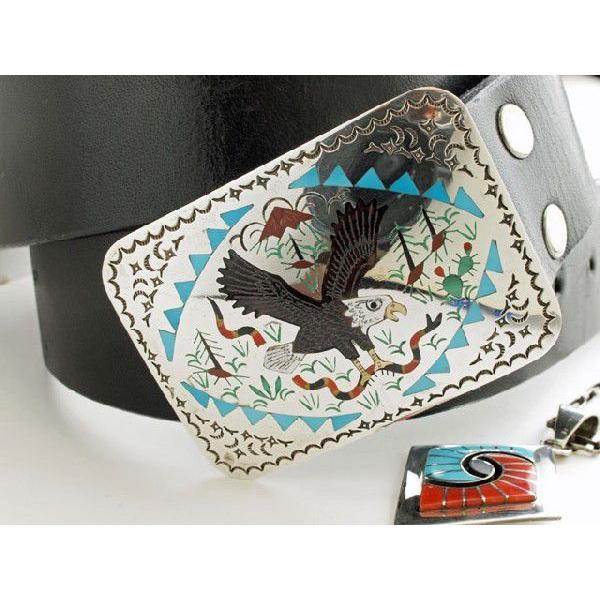 Indian Jewelry ズニ 16-0010 サミー・ガーディアン作 エッチド  