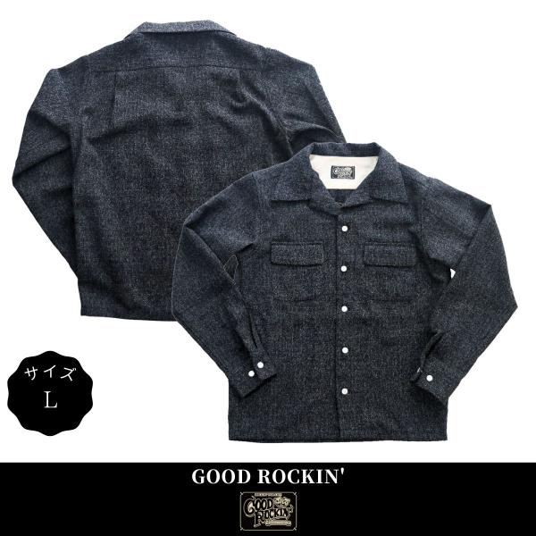 50sスタイル霜降りオープンカラーシャツ サイズL GOOD ROCKIN 50sスタイル霜降りオープンカラーシャツ サイズL GOOD ROCKIN