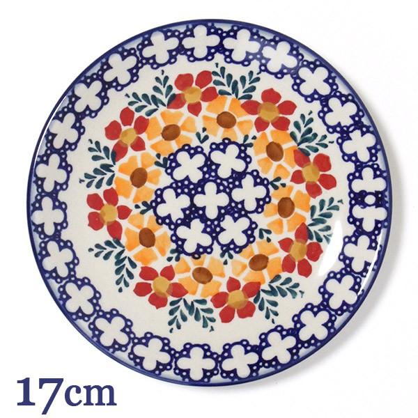 ポーランド陶器・食器 プレートS 17cm T130-ALC17 お花柄 平皿 マニュ