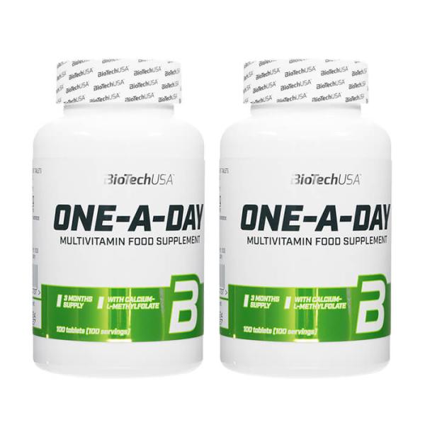 ワンアデイ 100錠 2本 BioTechUSA One-A-Day 12のビタミンと11のミネラルが配合 日時指定不可 送料無料