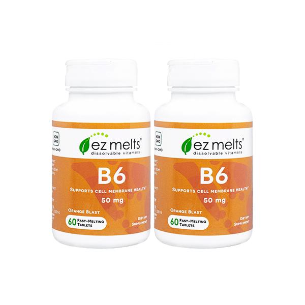 EzMelts ビタミンB6 50mg 60錠 2本 Vitamin B6 ビーガン ヴィーガン 日時指定不可