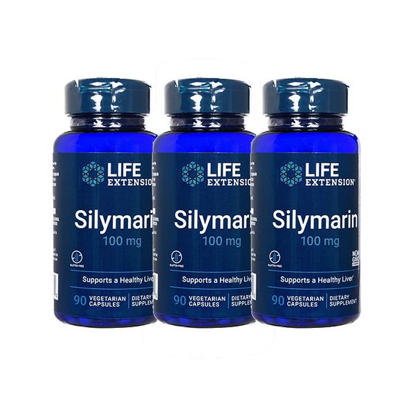 シリマリン100mg 90錠 3本セット マリアアザミ ミルクシスル ライフエクステンション Life Extension Silymarin LE 日時指定不可