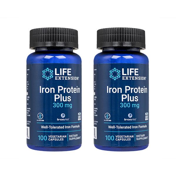 アイロンプロテインプラス 300mg 100錠 2本セット ライフエクステンション LE Life Extension IronProteinPlus 日時指定不可