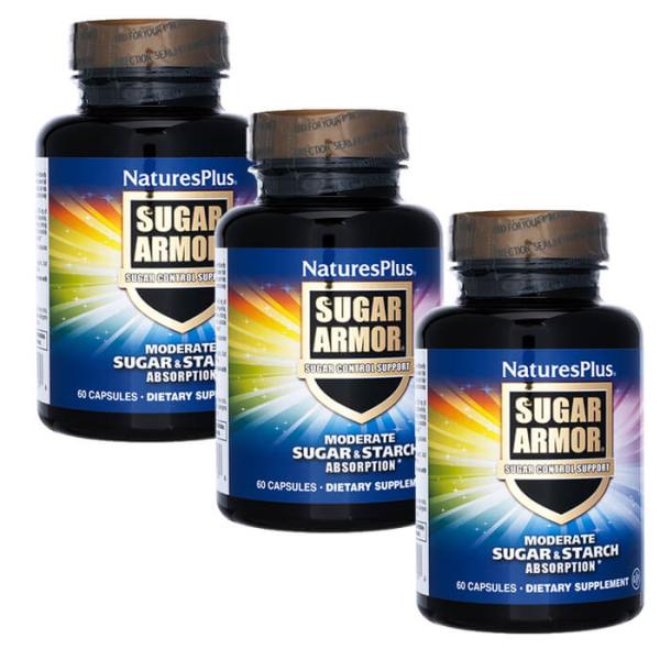 シュガーアーマー 60錠 3本 NaturesPlus Sugar Armor ダイエット グルテンフリー日時指定不可