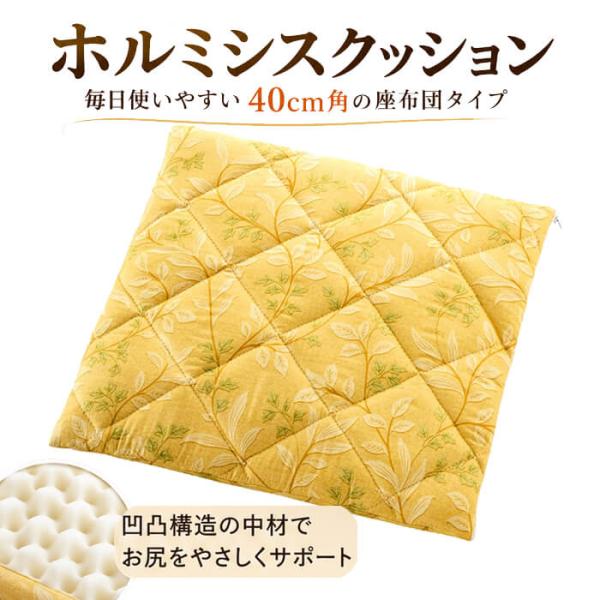 正規販売店 ホルミシスクッション 40cm×40cm ホルミシスシート ワンエムフォー21 遠赤外線 マイナスイオン プラス・レイ株式会社 メーカー直送商品