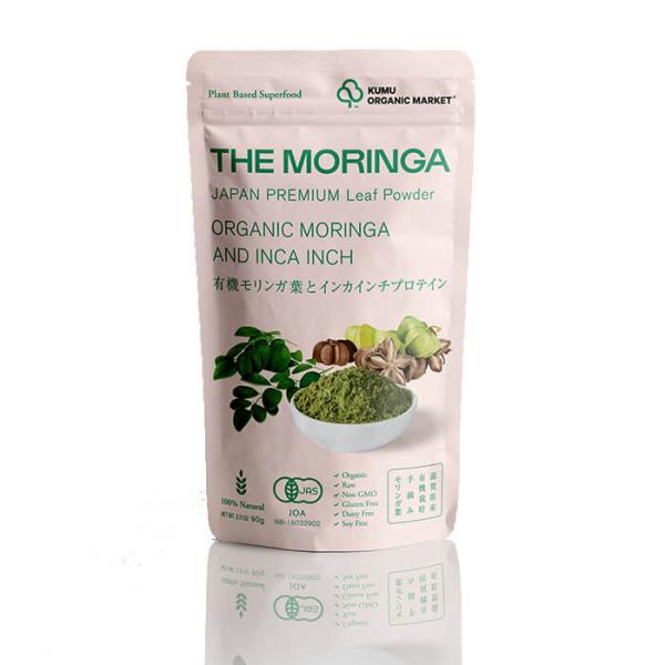 正規販売店 有機モリンガ葉とインカインチプロテイン 90g 1個 THE MORINGA ザモリンガ  有機JAS 100％オーガニックパウダー 【ネコポス便発送】