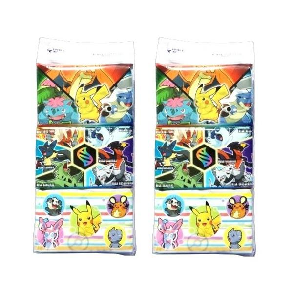 【 2個セット 】 ポケットモンスター 16枚 ( 8組 ) 6個入 水に流せる プリント ティッシュ ポケットティッシュ 日本製