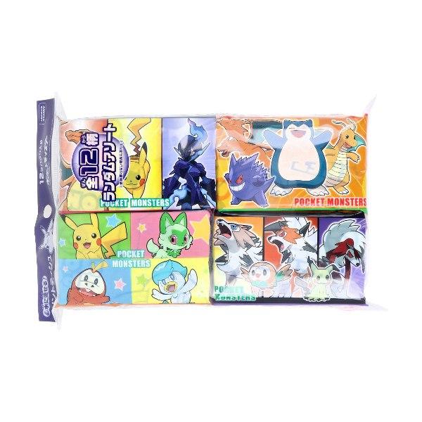 【ランダム】 水に流せるプリントティシュ ポケットモンスター 16枚(8組)×12個入 ポケモングッズ 柄選べません