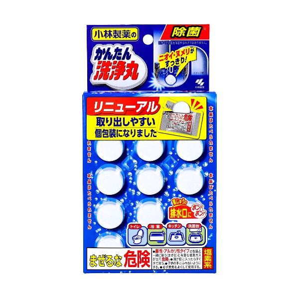 小林製薬のかんたん洗浄丸 12錠入ニオイ・ヌメリがすっきり！　週に一度の洗浄習慣取り出しやすい個包装になりました！・ハサミでの切り離し不要・自立して保管しやすい小林製薬のかんたん洗浄丸は、ニオイやヌメリをすっきり解消する住宅用洗浄剤です週に...