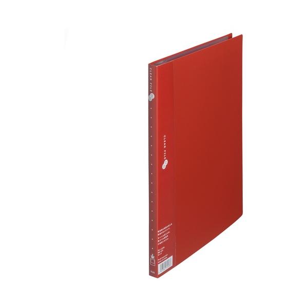 【PULS】 プラス クリアーファイル A4S 20ポケット　FC-122EL PLUS（プラス） クリアファイル20P FC-122EL A4S レッド 文具 文房具