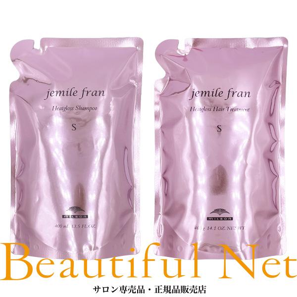 ミルボン　ジェミールフランヒートグロスＭ1000セット ミルボン ジェミールフラン ヒートグロス シャンプー S 400mL 詰め替え