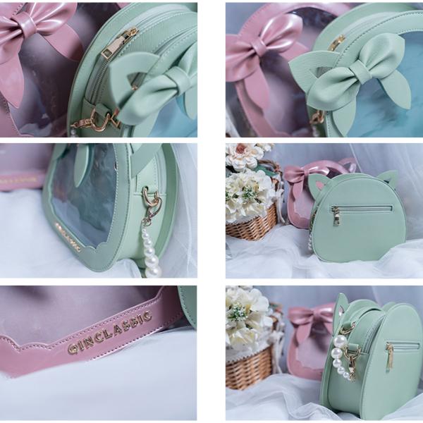 ネコ型痛バッグ 小さめ痛バ かわいい2wayレディーストートバッグ 透明窓付きショルダーバッグ Dejapan 手数料０円で日本の商品を購買代行 落札代行