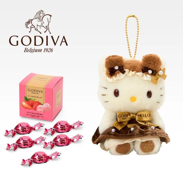 新品　サンリオ　ゴディバ＆マスコットホルダー　ハローキティ　2026年 sanrio（サンリオ） キティ GODIVA＆マスコットホルダー 2026 ゴディバ