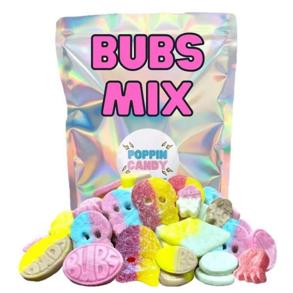 ポッピンキャンディ　バブス　ミックススウェーデンキャンディ 内容量：180ｇSNSでも話題沸騰！！BUBS ミックスには、酸味のあるトゥッティ フルッティ(たくさんのフルーツ)から野生のイチゴやザクロまで、スウェーデンの食欲をそそる風味がす...