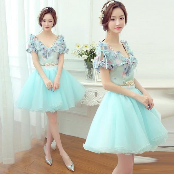 豪華カラードレス ウェディングドレス 花嫁ミニドレス 可愛い花 ウエディングドレス 極めて豪華 露背 可愛い姫系 Hs76 Buyee Buyee 日本の通販商品 オークションの代理入札 代理購入