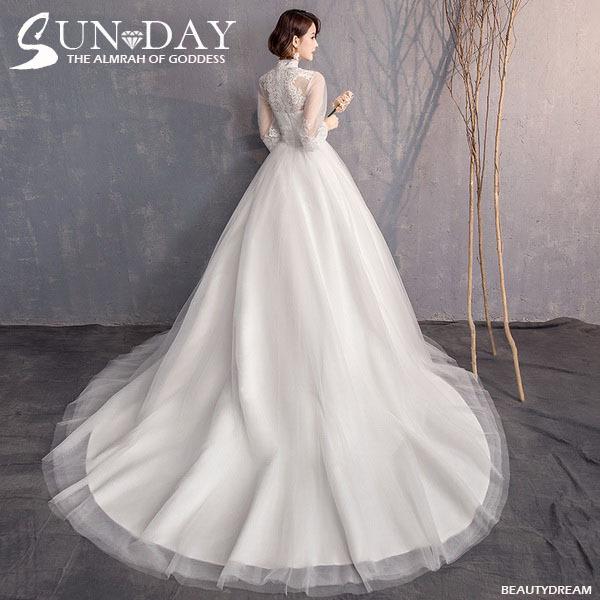 ウェディングドレス ウェディングドレス白 パーティードレス ハイネック レース花嫁ロングドレス 結婚式 トレーンライン 二次会 エレガント お呼ばれ 挙式hs5473 Hs5473 Sun Day 通販 Yahoo ショッピング