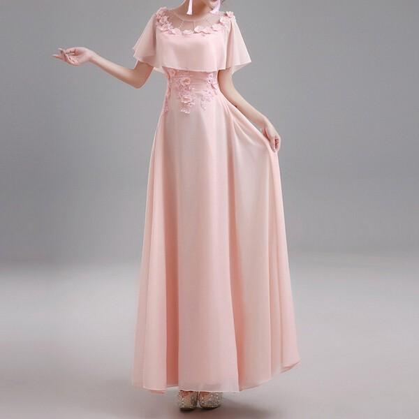 パーティードレス エンパイア 可愛い花びら 結婚式 二次会 カラードレス エンパイアライン エレガント かわいいピンク ロングドレス ステージ衣装hs845 Buyee Buyee Japanese Proxy Service Buy From Japan Bot Online