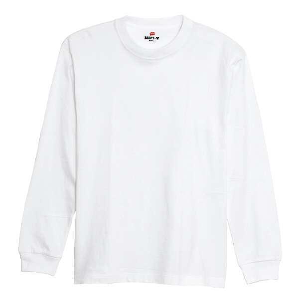 ヘインズ BEEFY-T ビーフィーロングスリーブTシャツ [サイズ：L] [カラー：ホワイト] #H5186-010 HANES