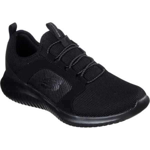 black laceless skechers