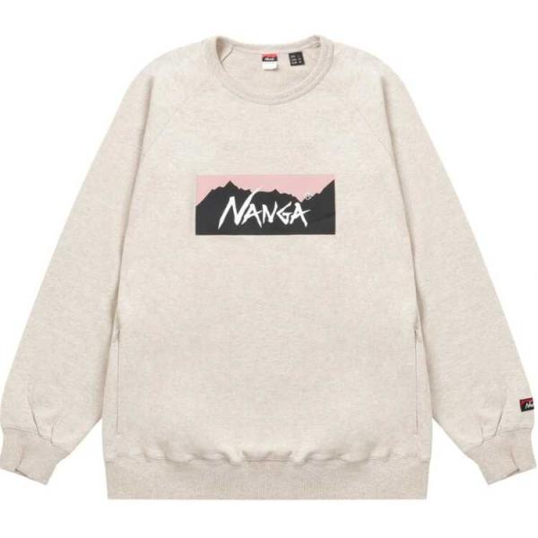ナンガ エコハイブリッドボックスロゴスウェットシャツ(メンズ)  M オートミール×ピンク #N0000115-OATMEALPINK 送料無料 NANGA ナンガ エコハイブリッドボックスロゴスウェットシャツ(メンズ) M